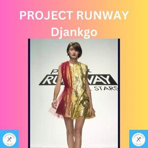 Project runway - Designer Party Dress Gold & Red by Django Steenbakker